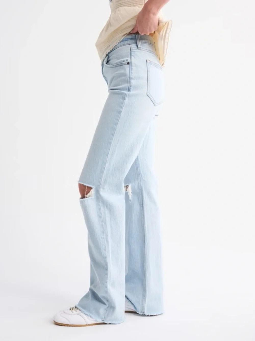 90's Straight Ultra High Rise Jeans - Curve Love - Abercrombie + Fitch - Picture 3 of 16